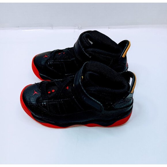 Air Jordan Toddler Basketball Shoes Black/Red 13 Retro Style Velcro Closure Size - Picture 5 of 7